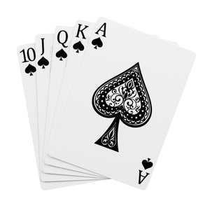 Poker-Sized Playing Cards - White Nautilus Trio, dark red