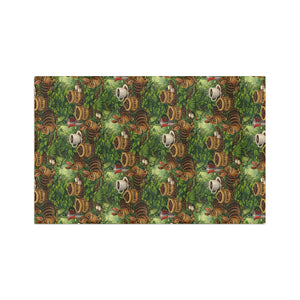 Tropical Microfiber Coffee/Tea Towel – Sumatran Rainforest Rabbits & Coffee