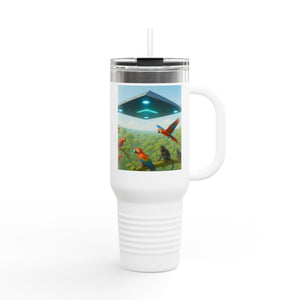 Insulated Travel Mug, 40oz / UFO & Macaws