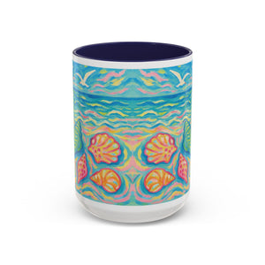 Copy of Accent Coffee Mug (11, 15oz), 8 Colors - Glow Seashells