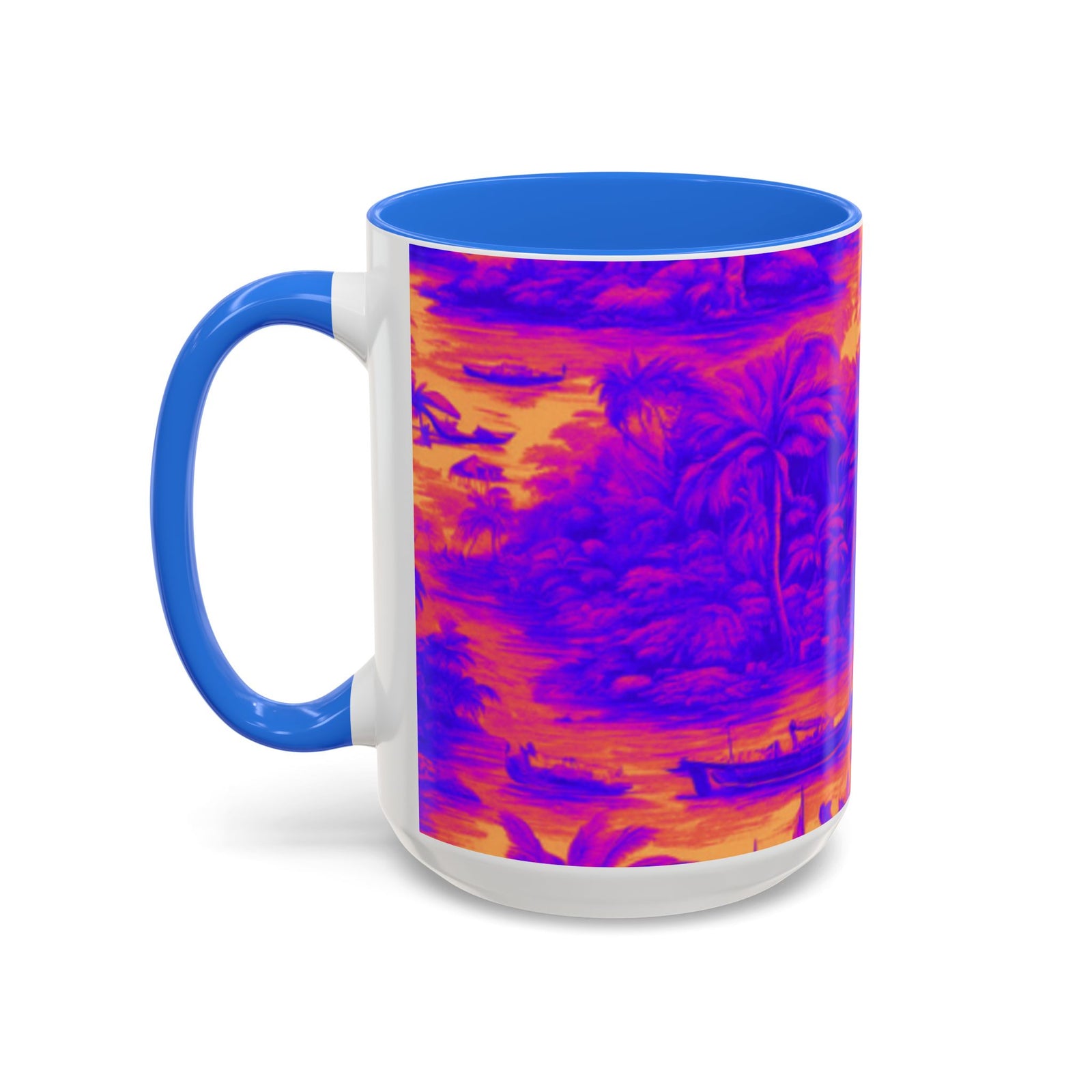 Colorful Mugs (11oz, 15oz), Crazy Cool Tropical Toile