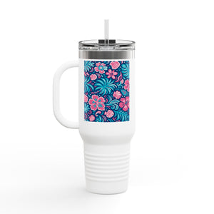 Insulated Travel Mug, 40oz / Beach Dreams, Turquoise