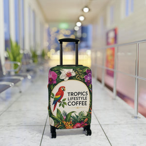 Tropics Lifestyle Coffee Floral Parrot Luggage Cover
