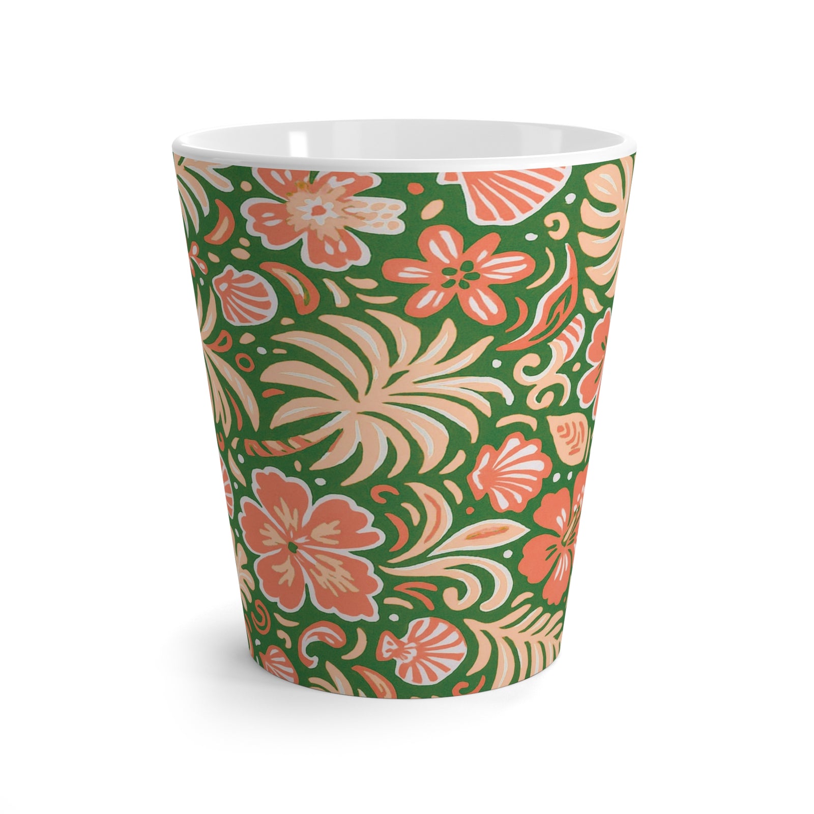 Latte White Mug - Beach Dreams, Green