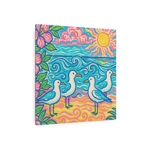 Metal Art Sign/Wall Decor ~ Seagulls on the Beach