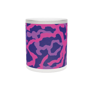 Tropical Metallic Mug, Gold or Silver - Coral Threads/Heatwave