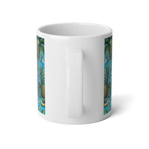 Jumbo Mug, 20oz, More Tropical Fruit Turquoise | Tropical Coffee Cup