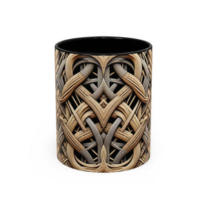 Copy of Accent Coffee Mug (11, 15oz), 8 Colors - Beach Wicker