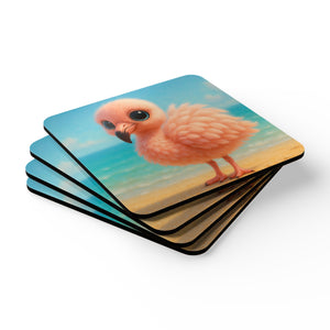 Coaster Set/4 - Baby Flamingo