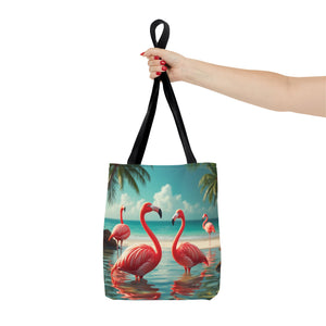 Flamingo Morning Dip Tote Bag — 3 Sizes