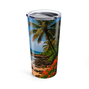 20oz Tropical Glossy Tumbler, Stainless Steel / Meet You There
