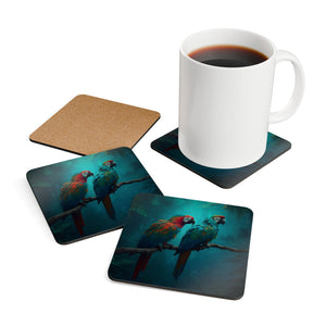 Coaster Set/4 - Parrot Friends