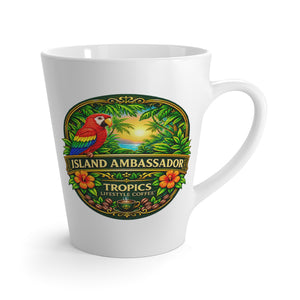 Island Ambassador Latte Mug — Tropical Parrot Coffee Cup
