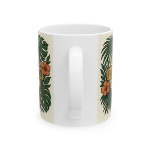 Ceramic White Mug - Palm & Bean Coffee Club