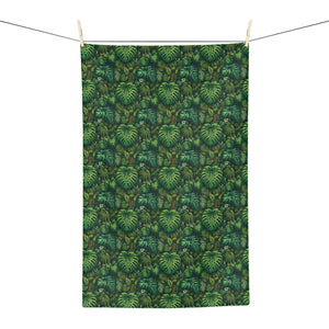 Tropical Microfiber Coffee/Tea Towel – Monstera Leaves