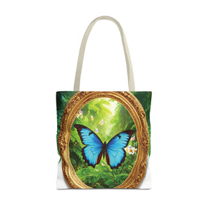 Framed Morpho Butterfly Tote Bag - 3 Sizes