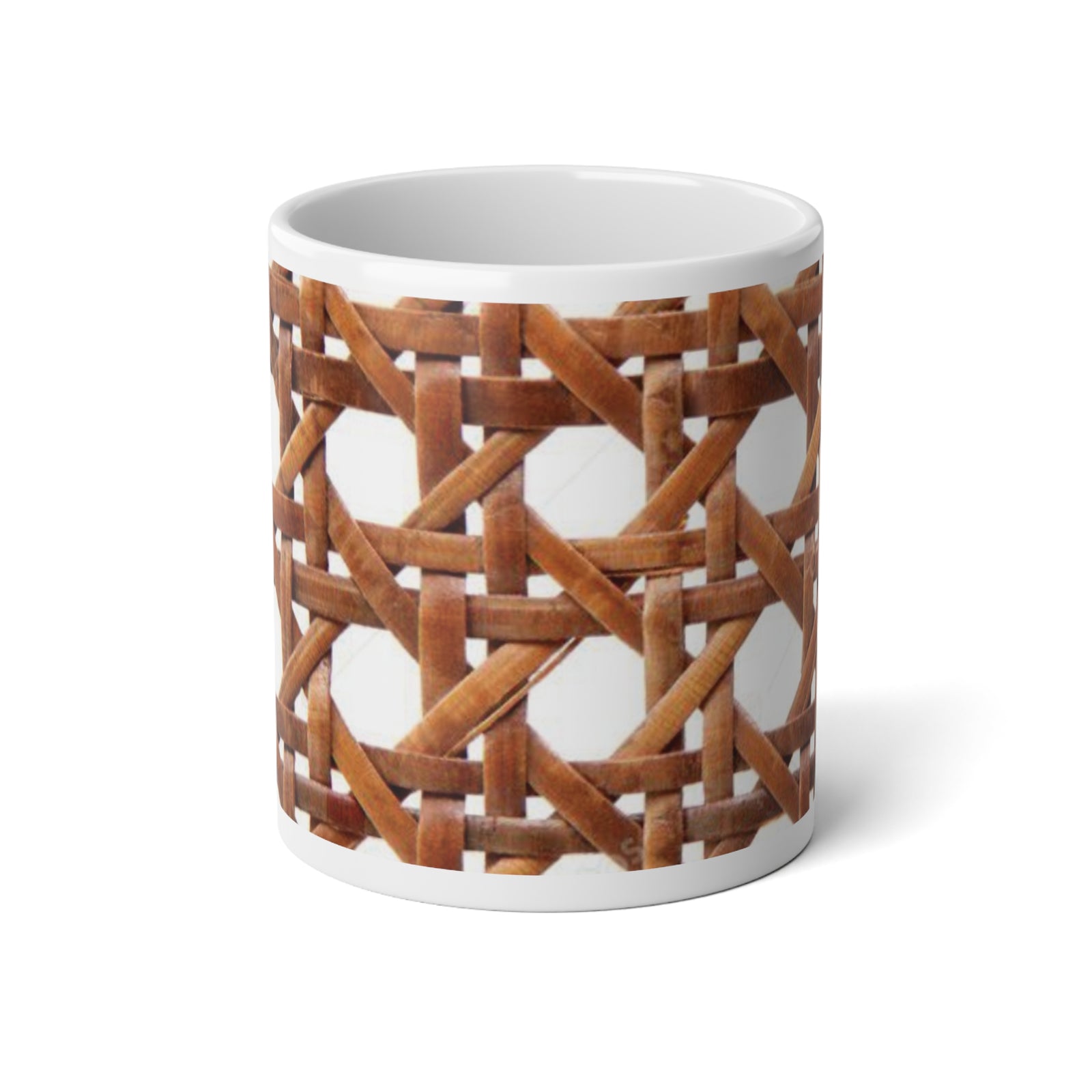 Jumbo Mug, 20oz, Chair Wicker Brown | Tropical Coffee Cup