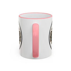 Accent Rim & Handle Coffee Mug — Tropics Lifestyle Coffee Pearl/Palm Logo
