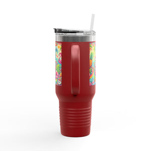Flamingo Funday Insulated Travel Mug - 40oz - Perfect for Outdoor Adventures