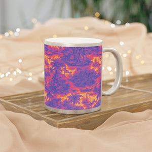 Tropical Metallic Mug, Gold or Silver - Tropical Trip Toile, Heatwave