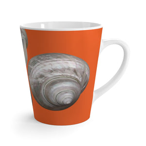 Latte White Mug - Perfect for Coffee Enthusiasts / Lustrous Seashell Trio, Orange