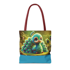 Baby Peacock Trio Tote Bag - 3 Sizes