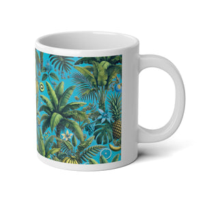 Jumbo Mug, 20oz, More Tropical Fruit Turquoise | Tropical Coffee Cup