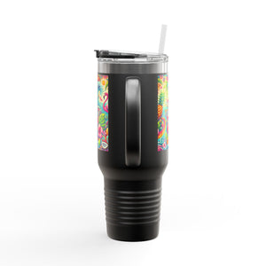 Flamingo Funday Insulated Travel Mug - 40oz - Perfect for Outdoor Adventures