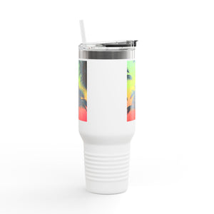 Insulated Travel Mug, 40oz / Palm Glow Sangria - Perfect for Outdoor Adventures