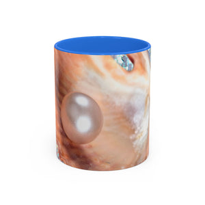 Colorful Mugs (11oz, 15oz), Disco Peach Pearl Oyster