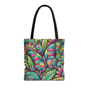 Rainforest Butterfly Pop Tote Bag - 3 Sizes