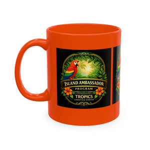 Tropical Parrot Coffee Mug — "Island Ambassador" Ceramic Cup