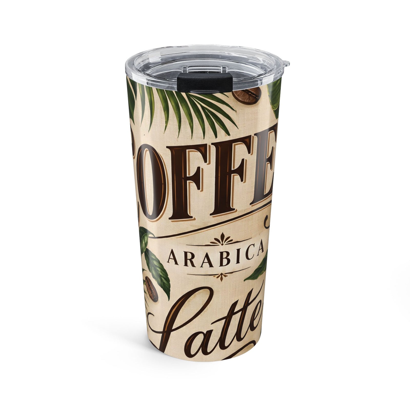 20oz Stainless Steel Tumbler — Vintage Coffee TypographyTravel Cup