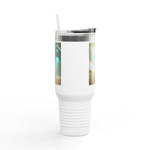 Insulated Travel Mug, 40oz / UFO & Waterfall
