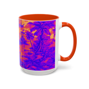 Colorful Mugs (11oz, 15oz), Crazy Cool Tropical Toile
