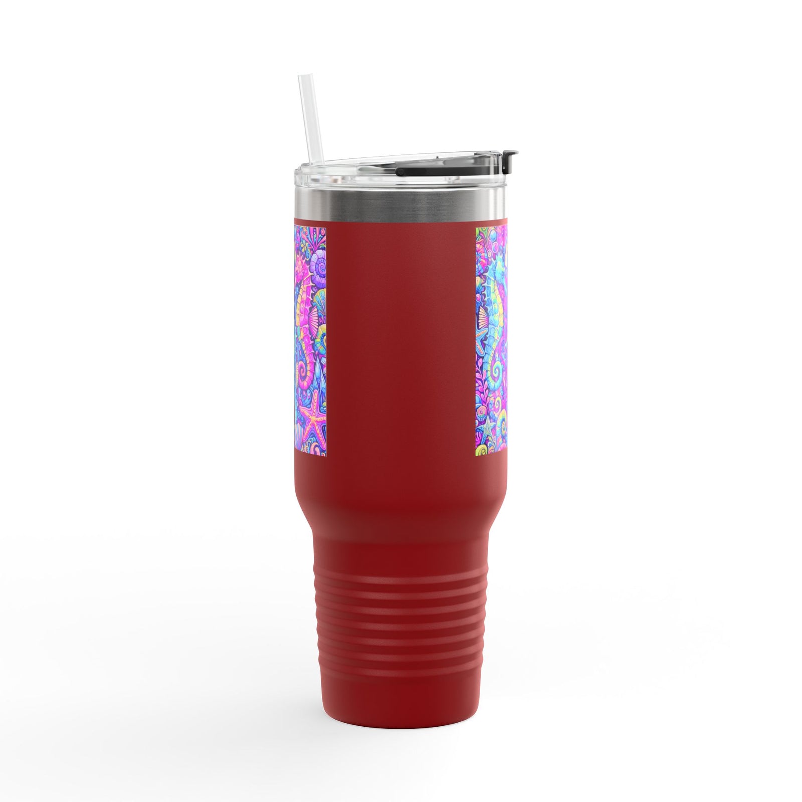 Seahorses/Fantasy Pop nsulated Travel Mug - 40oz - Perfect for Outdoor Adventures