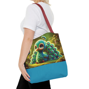 Baby Peacock Trio Tote Bag - 3 Sizes
