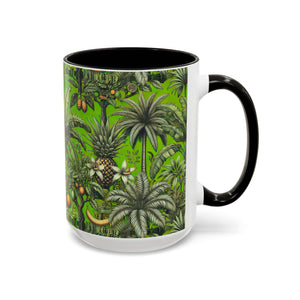 Accent Color Coffee Mug, Many Colors - 11oz & 15oz / Tropical Fruit, Green