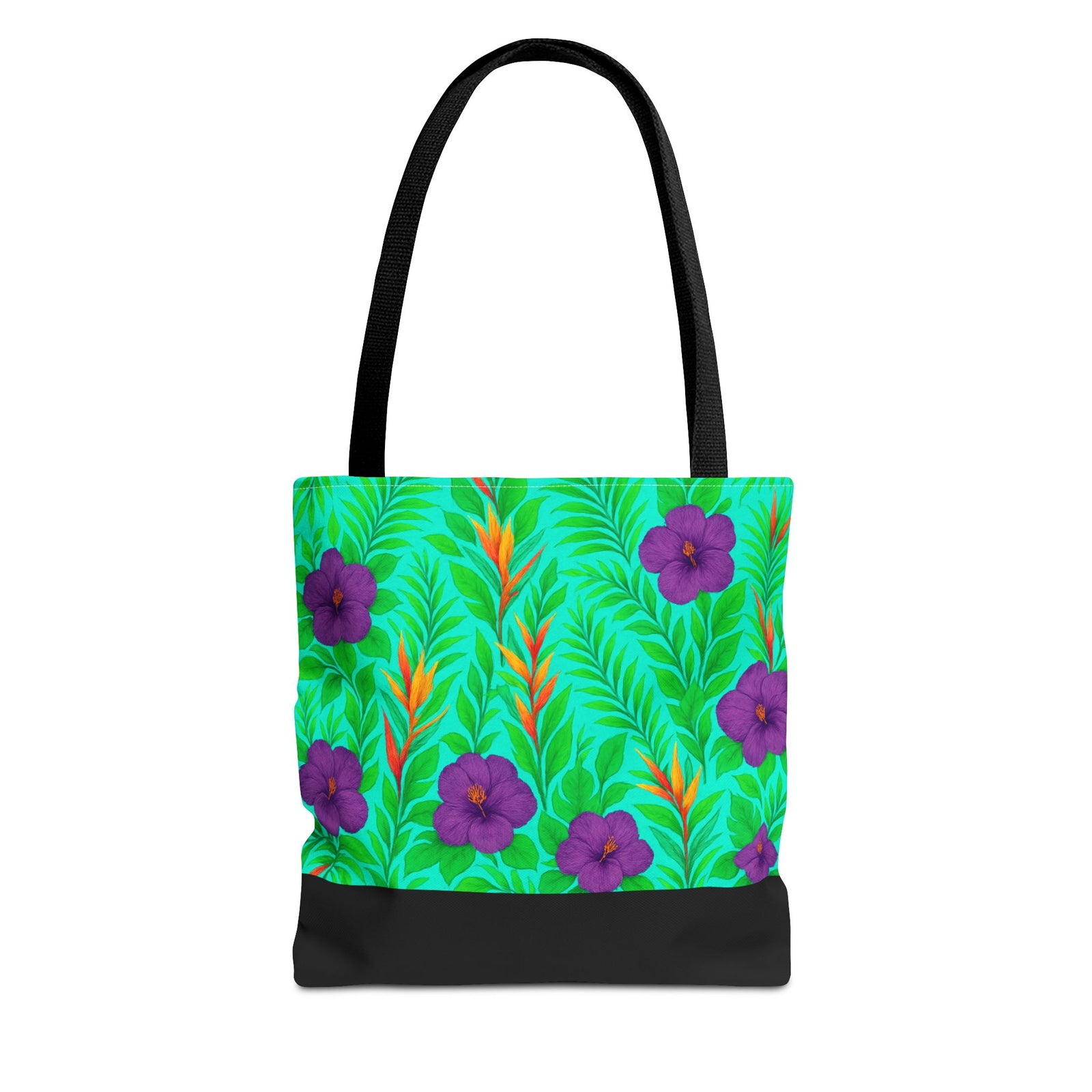 Midnight Flower GreenTote Bag - 3 Sizes