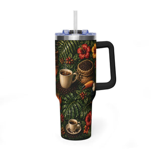 40oz Tropical Coffee Garden Thermal Tumbler