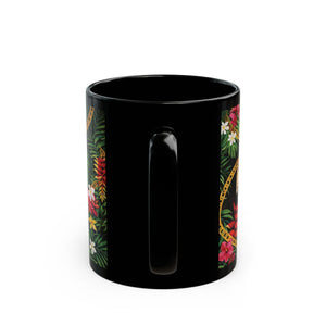 Tropical Parrot Black Mug – Colorful Macaw Coffee Cup (11oz/15oz)