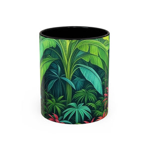 Accent Coffee Mug (11, 15oz), 8 Colors - Rainforest Sleeping Spot