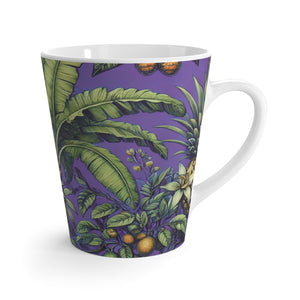 Latte White Mug - Tropical Fruit, Purple