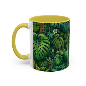 Accent Color Coffee Mug, Many Colors - 11oz & 15oz / Rainforest Greenery
