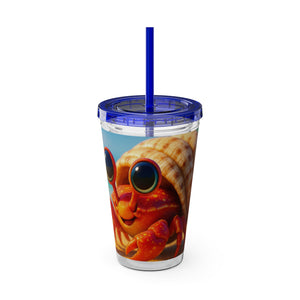 Tropical Tumbler with Straw | 16 oz: Baby Hermit Crab