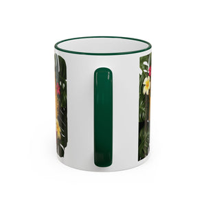 Accent Rim & Handle Coffee Mug, Religious ~ Our Lady of Perpetual Help, Monsteras