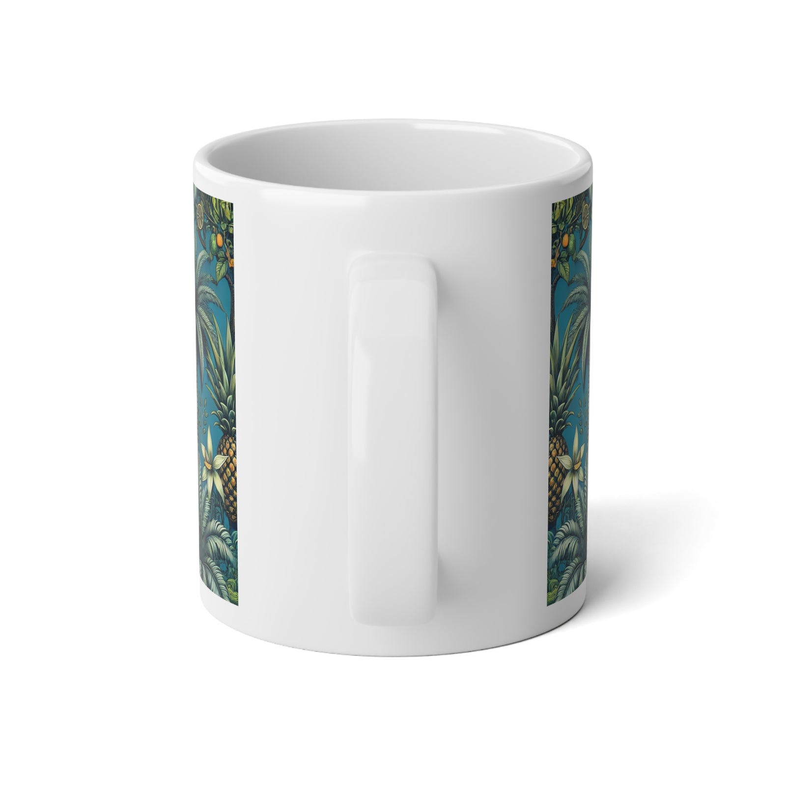 Jumbo Mug, 20oz, Tropical Fruit Teal | Tropical Coffee Cup