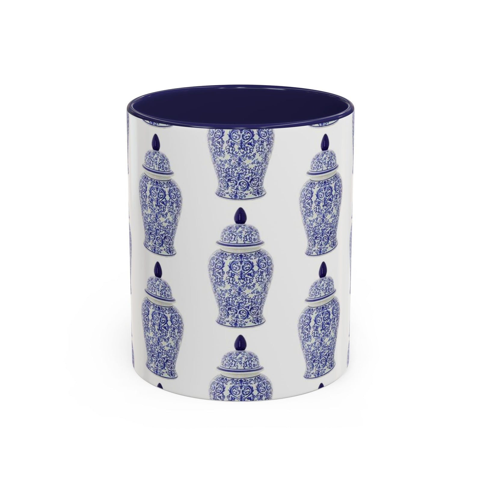 Accent Color Coffee Mug (11, 15oz), Blue Ginger Jar