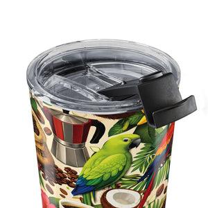 20 oz. Tumbler — Tropical Coffee Parrots Insulated Travel Cup