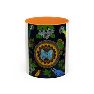 Colorful Mugs (11oz, 15oz), Butterflies & Parrots #1